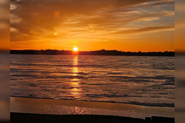 Sunset on Lake Mitchell,  March 1, 2024