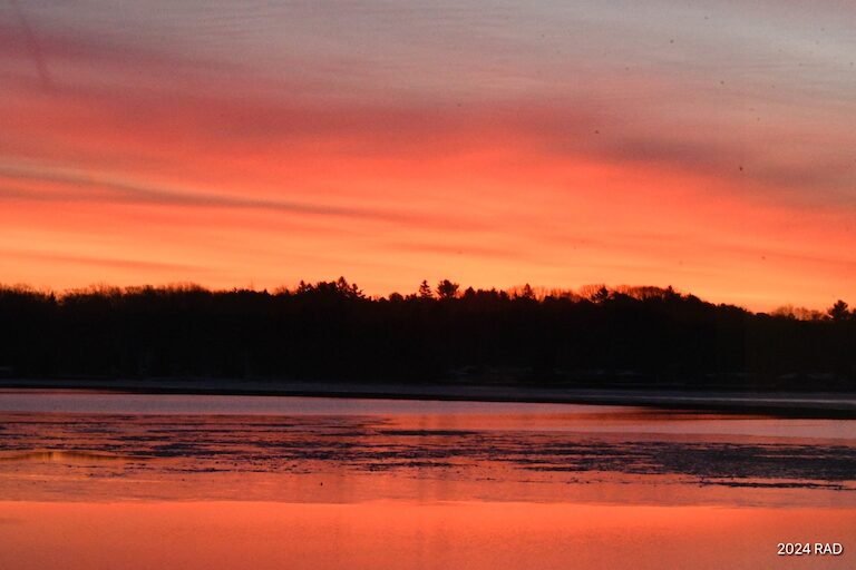 Sunrise over Hamlin Lake